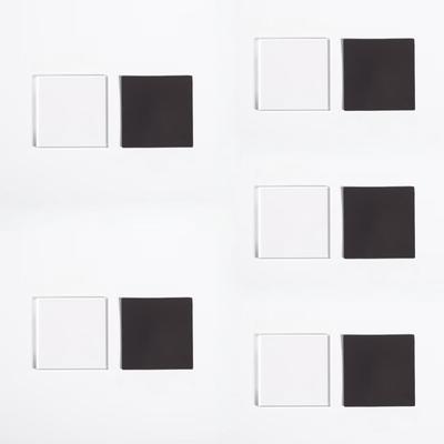 5 Stück Hohe Transparenz DIY Kühlschrankmagnet Quadratisch Selbstklebend Kühlschrankaufkleber Magnetfolie Rund Acryl Foto-Magnet