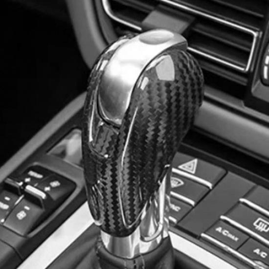 Carbon Fiber ABS Gear Shift Knob Head Cover Trim For Porsche Boxster 911 Cayman