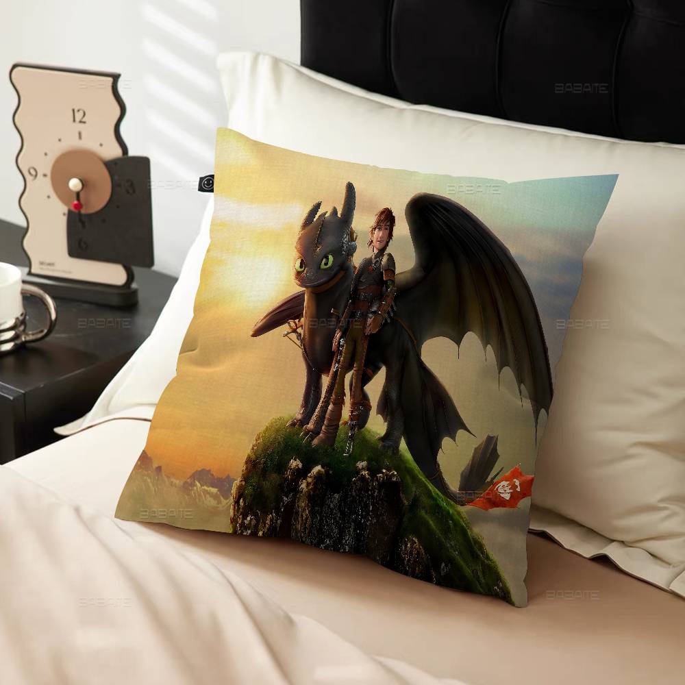 How To T-Train Your D-Dragon Cushion Cover Decorative Pillow Sofa Home Decor Case Pillow Cases