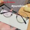 Vintage Round Eyeglass Frame With Blue Light Blocking Pc Lens For Artsy Men And Women