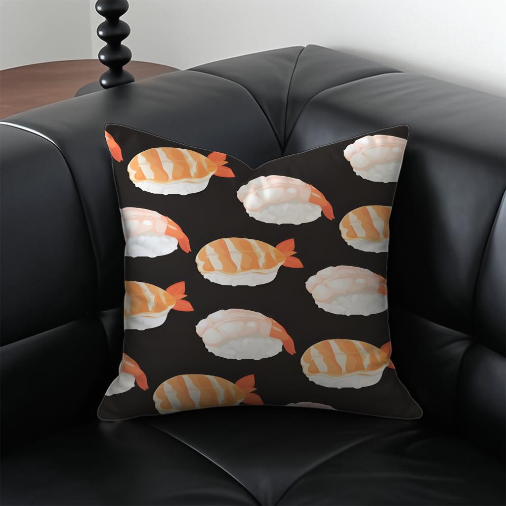 Ssushi Cushion Cover Pillow Case Antidustmite Invisible zipper silky plush cushion