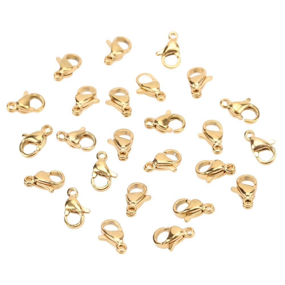 25pcs Silver Lobster Claw Clasps Stainless Steel Lobster Clips  Jewellery Making