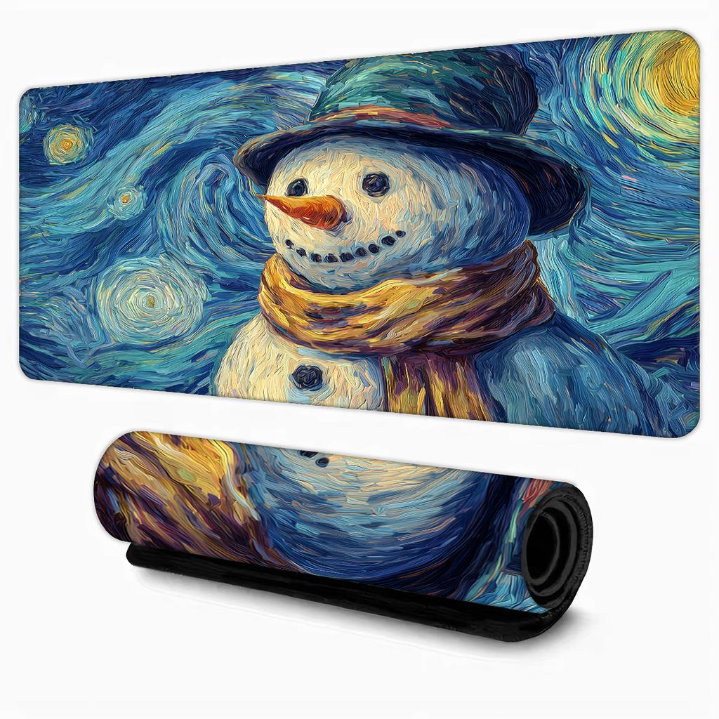 Van Gogh art style Starry Night Large Mouse Pad Desk Mat Non-Slip Stitched Edge gaming mats pc accessories keyboard mousepads