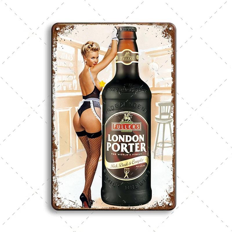 Vintage French Beer Tin Signs Decor Theme Irish Bars Club Pub Wall Posters Metal Plate Retro Vodka Iron