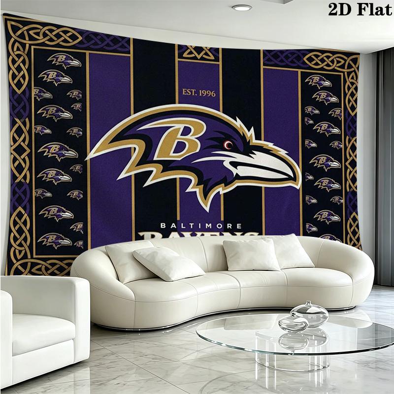 Baltimore Ravens Wall Tapestry Aesthetic Wall Hanging Printed Fabric Blanket Decorative Tapestries for Bedroom Living Room Home Decor