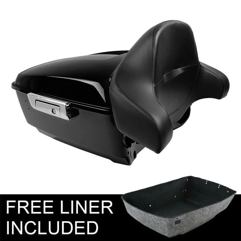 Motorcycle King Trunk Backrest Pad For Harley Touring Electra Street Glide 2014-2025 Rear Bag