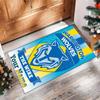 Warrington Wolves FC Printed Crystal Velvet Rug Non‑Slip Crystal Velvet Carpet For Sofa Bedroom Indoor Home Decoration
