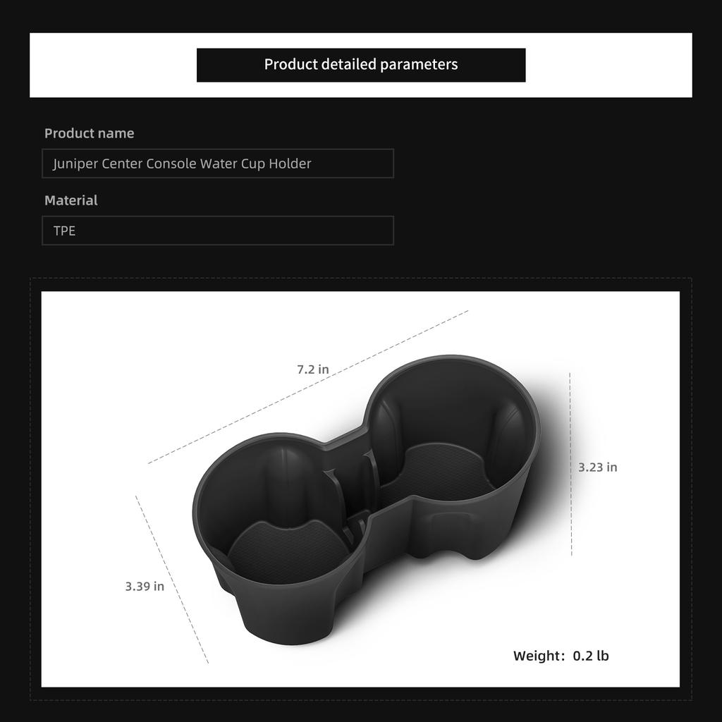 for Tesla Model Y Juniper/Launch 2025 Car Cup Holder Interior Accessories Center Console Water Cup Holder Drinks Storage Case