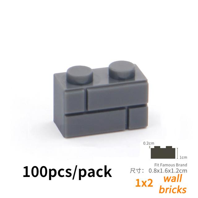 

200 PIECES Bulk Construction Bricks Wall Figures Blocks 1x2 Dots Learning Creativity Playthings ideal for Kids Dimension Works With Featuring 98283