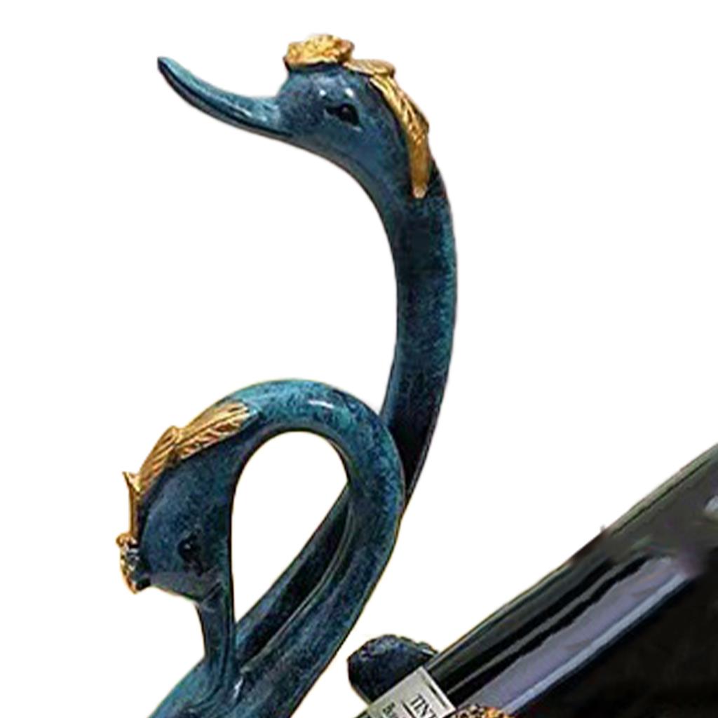 Lyxig Svan Vinställ Innovativt Bordsvinskåp Dekorativa Ornament för Vardagsrum Kontor