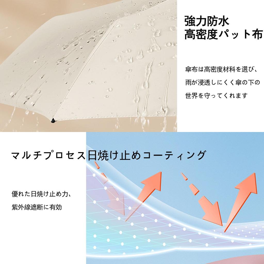 Mustarpicking Ultra UV Complete Heat Automatic Opening and Folding Folding UV Windproof and Water For Sunny and Rainy Easy To For Men and Day Parasol,