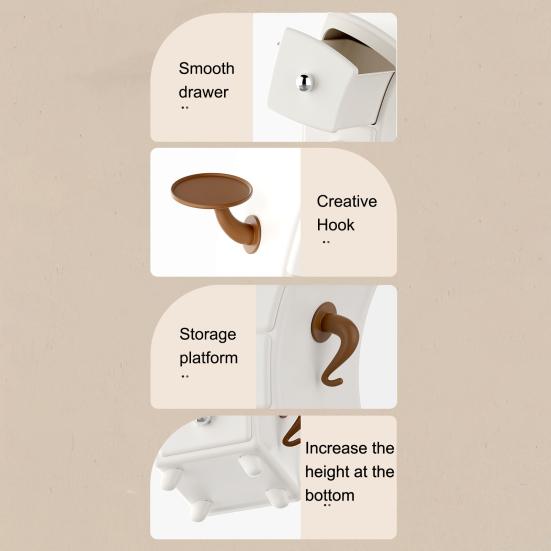 Dual Drawer Storage Box Cartoon Design Decorative Organizer Keys Jewelry Cosmetics Stationery Entryway Desktop Organizer