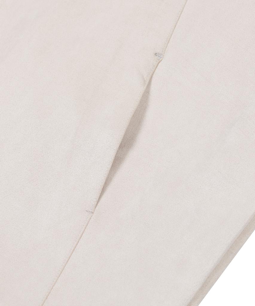 Ironyporno Whiteline Iro163 Mandarin Stitch Suede Jacket Ivory