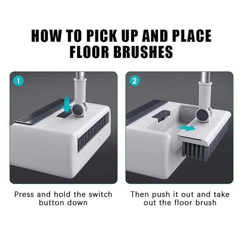 Effortless Home Cleaning with 3 in 1 Design Long Handled Floor Brush and Dustpan Set for All Surfaces