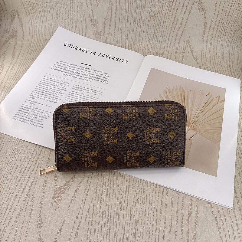 European & American Fashion Large Capacity Zipper Clutch Wallet - Multi-Card Slot, Simple, High-End Design
