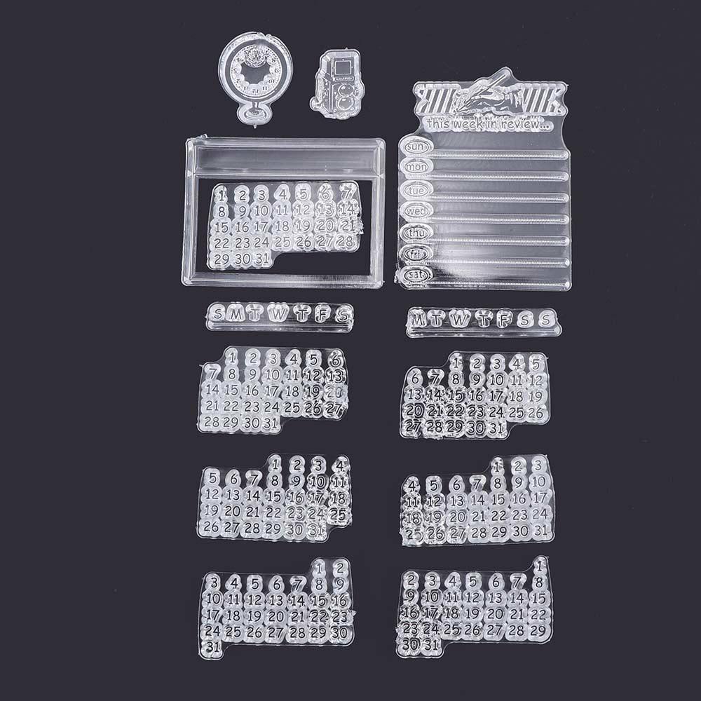 

Calendar Calendar Silicone Decoration Weekly DIY Scrapbooking Stamps Crapbooking Stamp Clear Stamps чистый