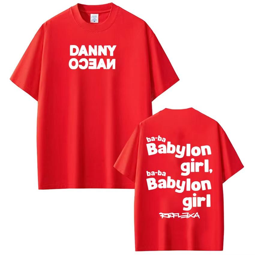 Rapper Danny Ocean Tour 2026 Graphic T Shirt Mens Hip Hop Fashion Tshirt pure Cotton Short Sleeve Casual Comfort Streetwear