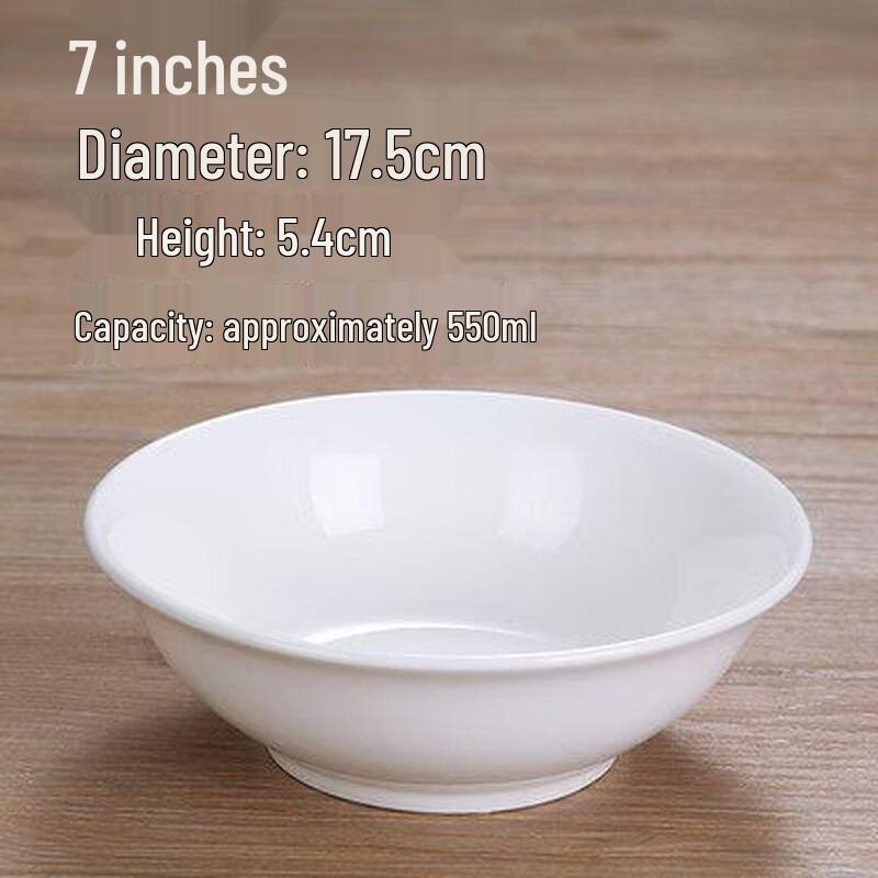 Restaurant Ceramic White Rice Bowl
