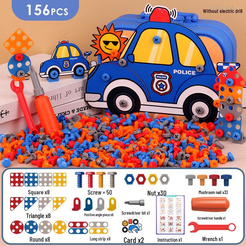 Children's Educational Screw Assembly Toy: Electric Drill & Tool Box for Boys