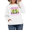 Women's Fashionable Casual Plus-Size Long Sleeve Pullover Printed Sweatshirt