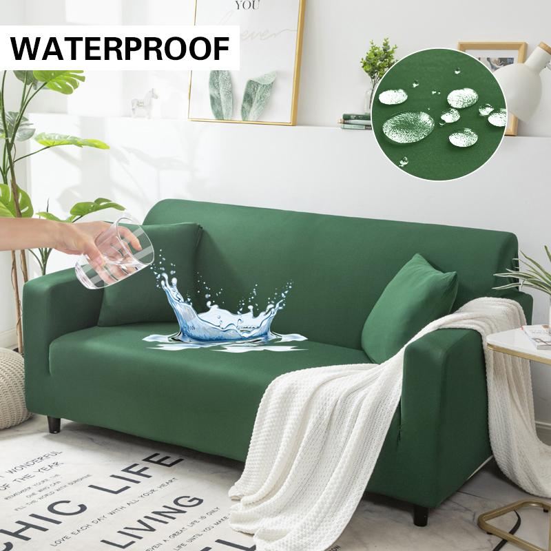 Waterproof Sofa Slipcover Stretch Couch Cover Pet Friendly Sofa Covers For Living Room Furniture Protector With Elastic Bottom