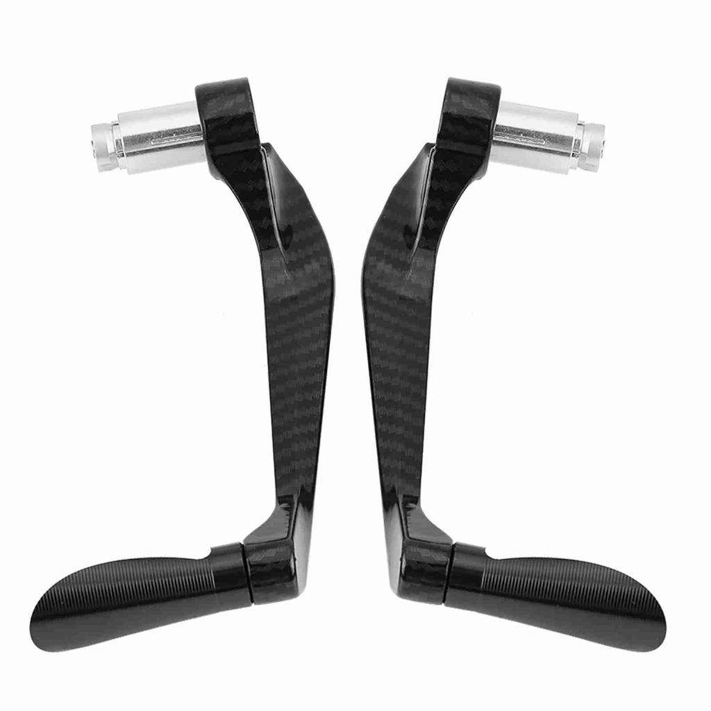 1 Pair of Carbon Fiber Motorcycle Brake Clutch Levers Handlebar Protect Guard(Black)