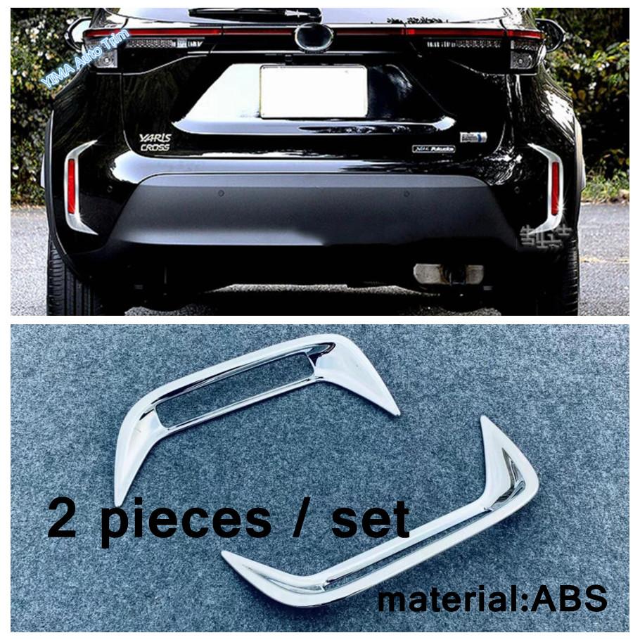 Car Styling For Toyota Yaris Cross Rear Fog light Lamp Cover Trim Foglamp Frame Sticker Exterior Accessories