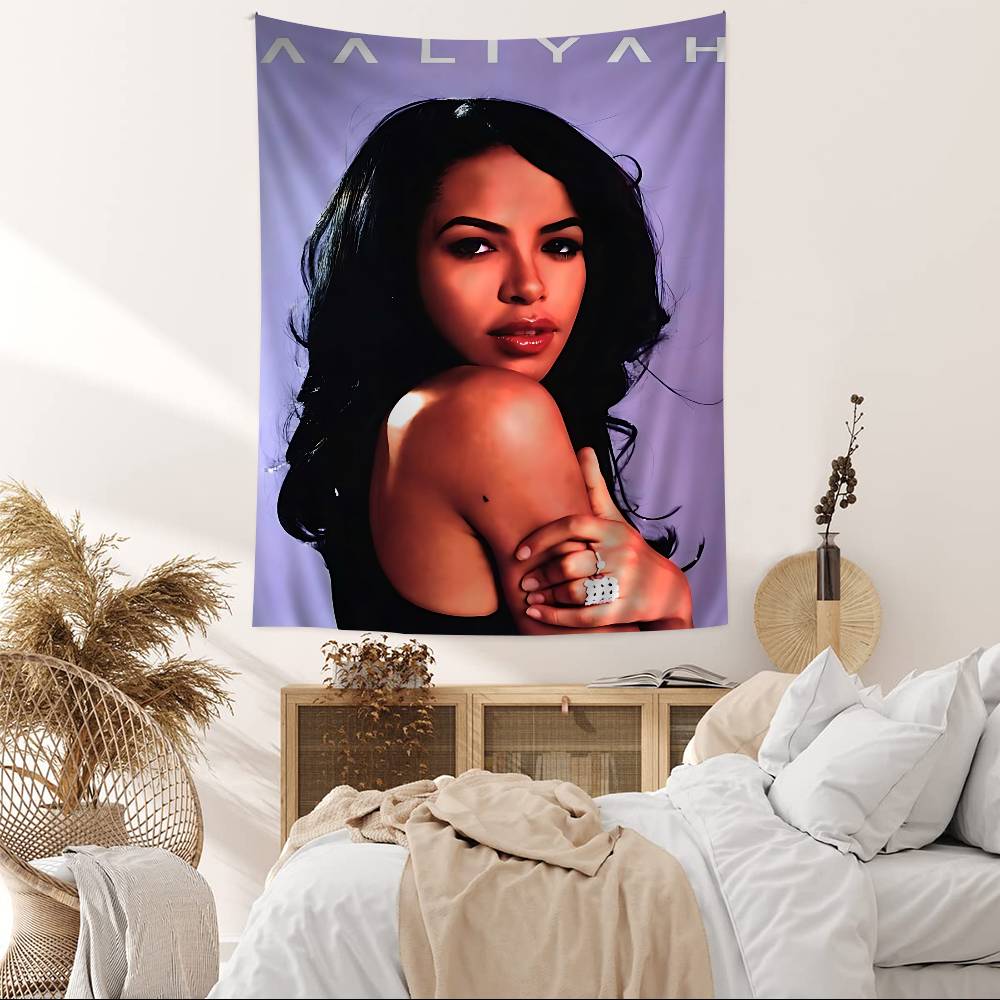 Singer Aaaliyah Hanging Bohemian Tapestry Hanging Tarot Hippie Wall Rugs Dorm Japanese Tapestry