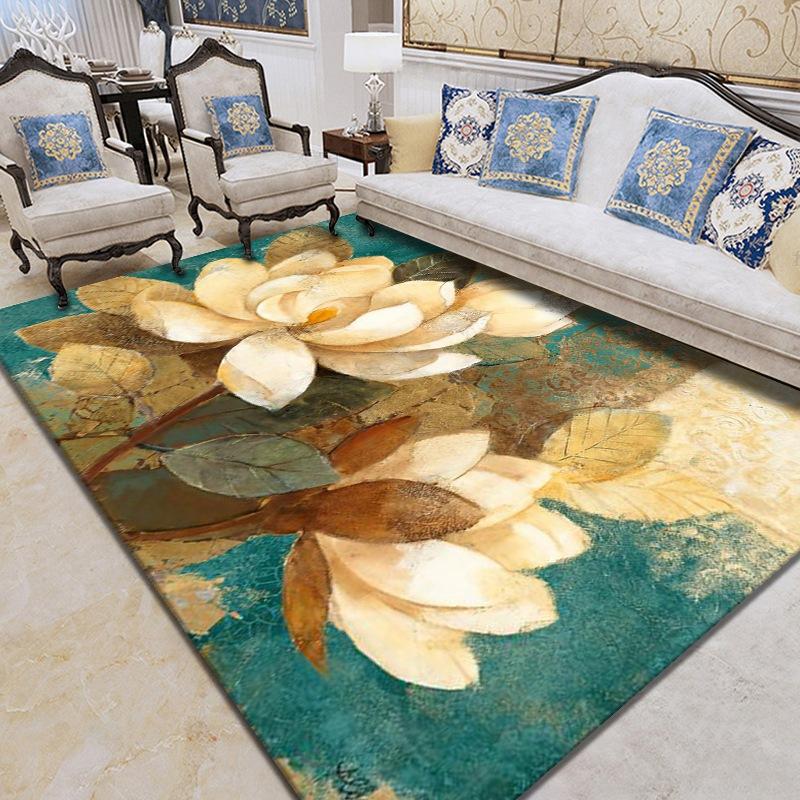 3D Carpet Living Room Bedroom Printed Carpet Wedding Floor Mat Modern and Simple Carpet