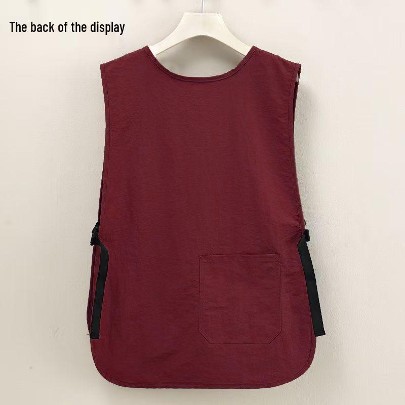 Unisex Korean-Style Water-Resistant Kitchen & Coffee Shop Workwear Apron - Breathable Vest, Plus Size Waist Fit