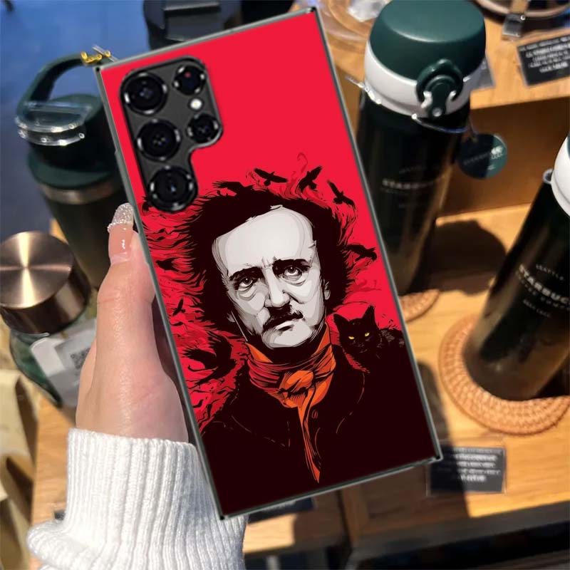 Edgar Allan Poe Cases Phone Case for Samsung Galaxy S26 Ultra S25 Edge S24 S23 FE S21 Plus S20 S22 S10 Cover TPU Capa Shell Shoc