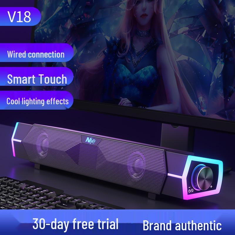 Naiye Bluetooth Soundbar: Wired & Wireless Computer Speakers with Subwoofer for Desktop and Gaming