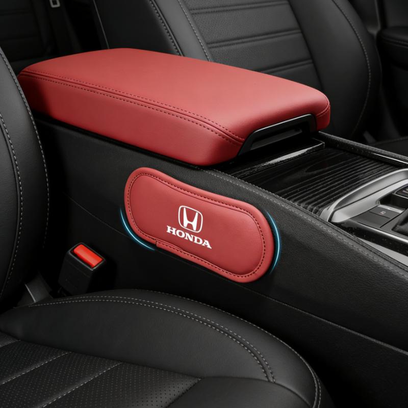 Leather Car Pillow Cushion Elastic Knee Pad Leg Pad Armrest Pad Accessories For Honda Civci FIT CRV Accord Jazz HRV Dio Stepwgn XE2