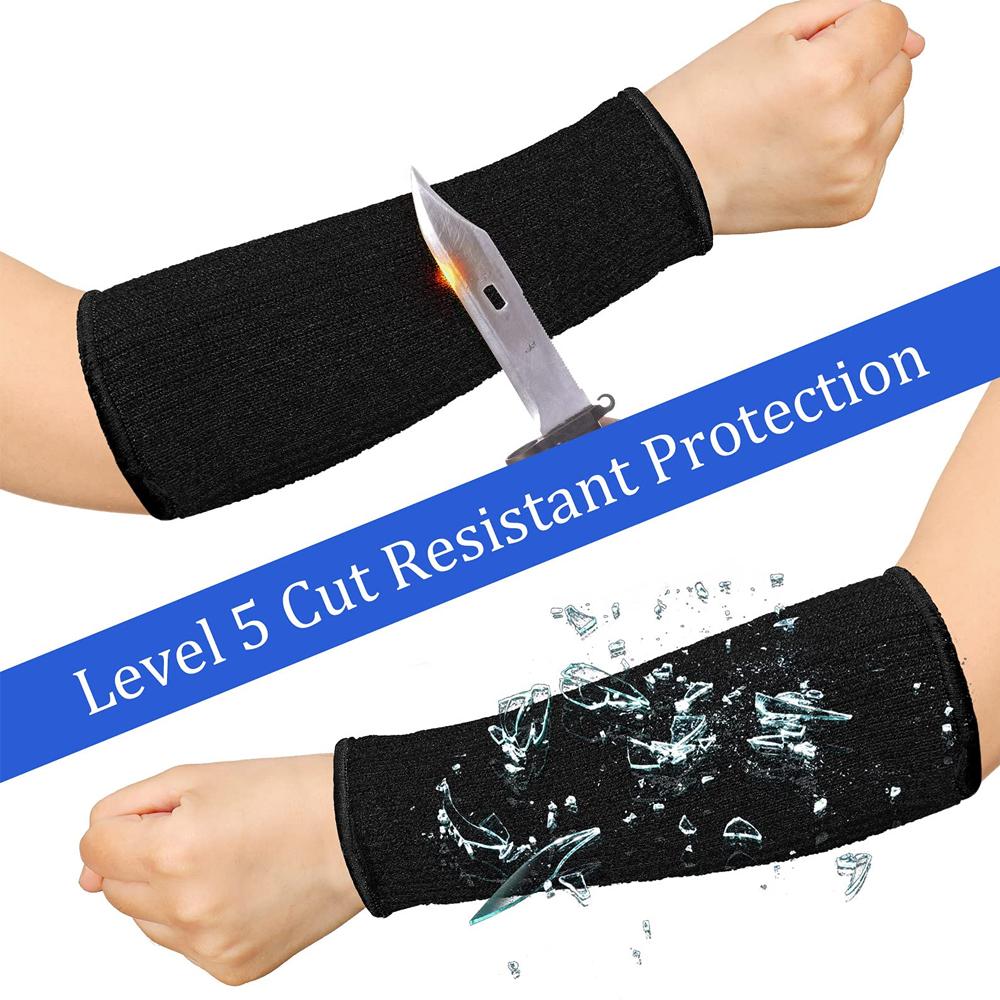 Durable And Safe Bracetop 3 Pairs Cut Resistant Sleeve Arm Level 5 Protection Sleeve Anti-Cut Arm Anti-Knife Wrist Guard Safety Protection