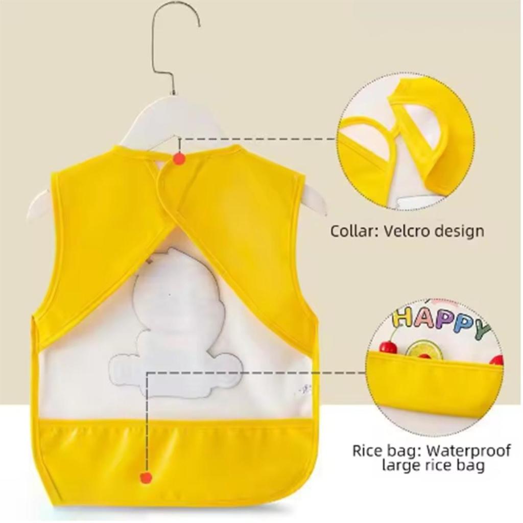 Kids Apron Waterproof Baby Sleeveless Bibs Cute Cartoon Print Children Saliva Towel Boys Girls Feeding Burp Cloths