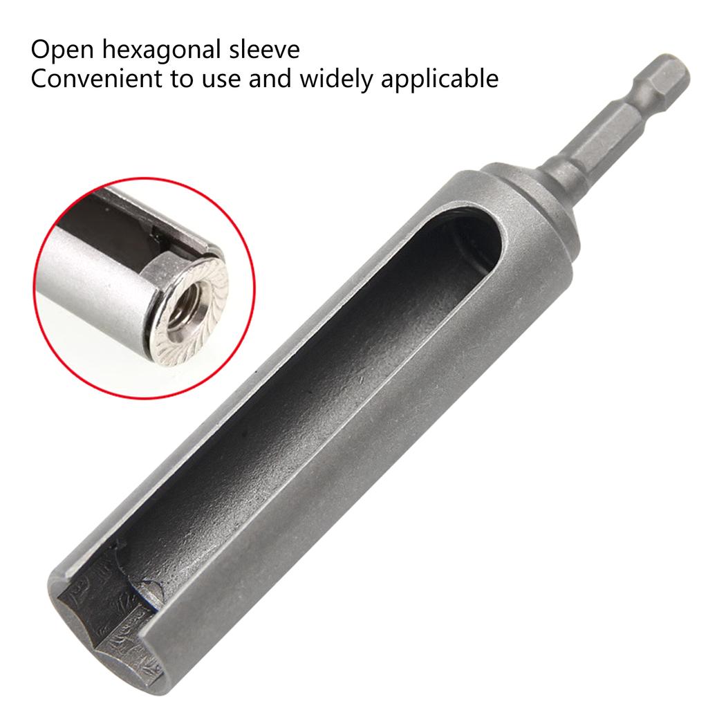 Open Hex Nut Driver Socket Slotted Impact Electric Hex Shank Slotted Drill Bit Socket Wrench Tool for Mountain Bike