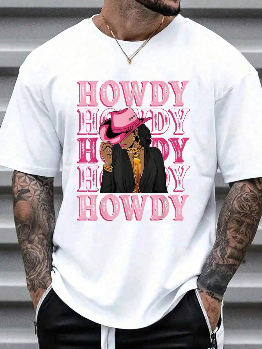 

Howdy Retro Western Black Cowgirl African American Unisex T-Shirt S
