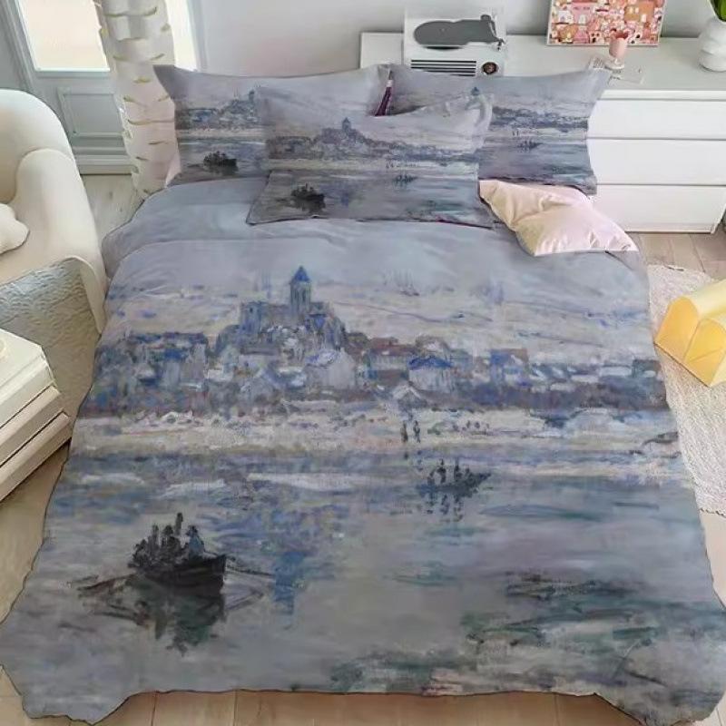 World Famous Paintings Bedding Set Artwork Duvet Cover Set King Queen Double Full Twin Single Size Bed Linen Set