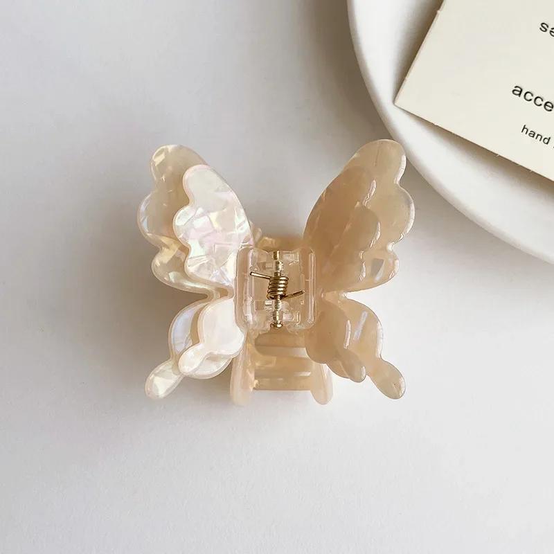 New Fairy Butterfly Hair Claw Acetate Claw Clip Sweet Crab Hair Clip Princess Hairpin Hair Accessories for Women Girls