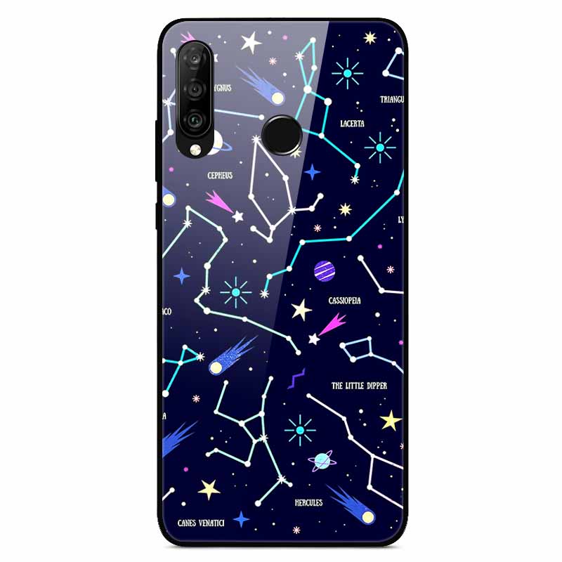 For Huawei P30 Lite Cases P30Pro P20pro P20Lite Luxury Tempered Glass Hard Back Cases for Huawei P20 Pro P30Pro Fundas Capa P20