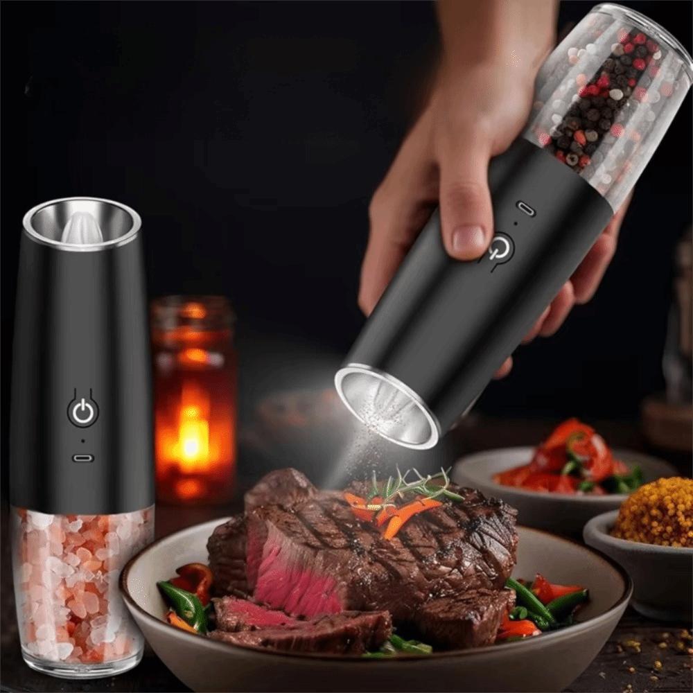 Rechargeable Electric Salt and Pepper Grinder Ceramic Grinding Core Spices Grinder Restaurant