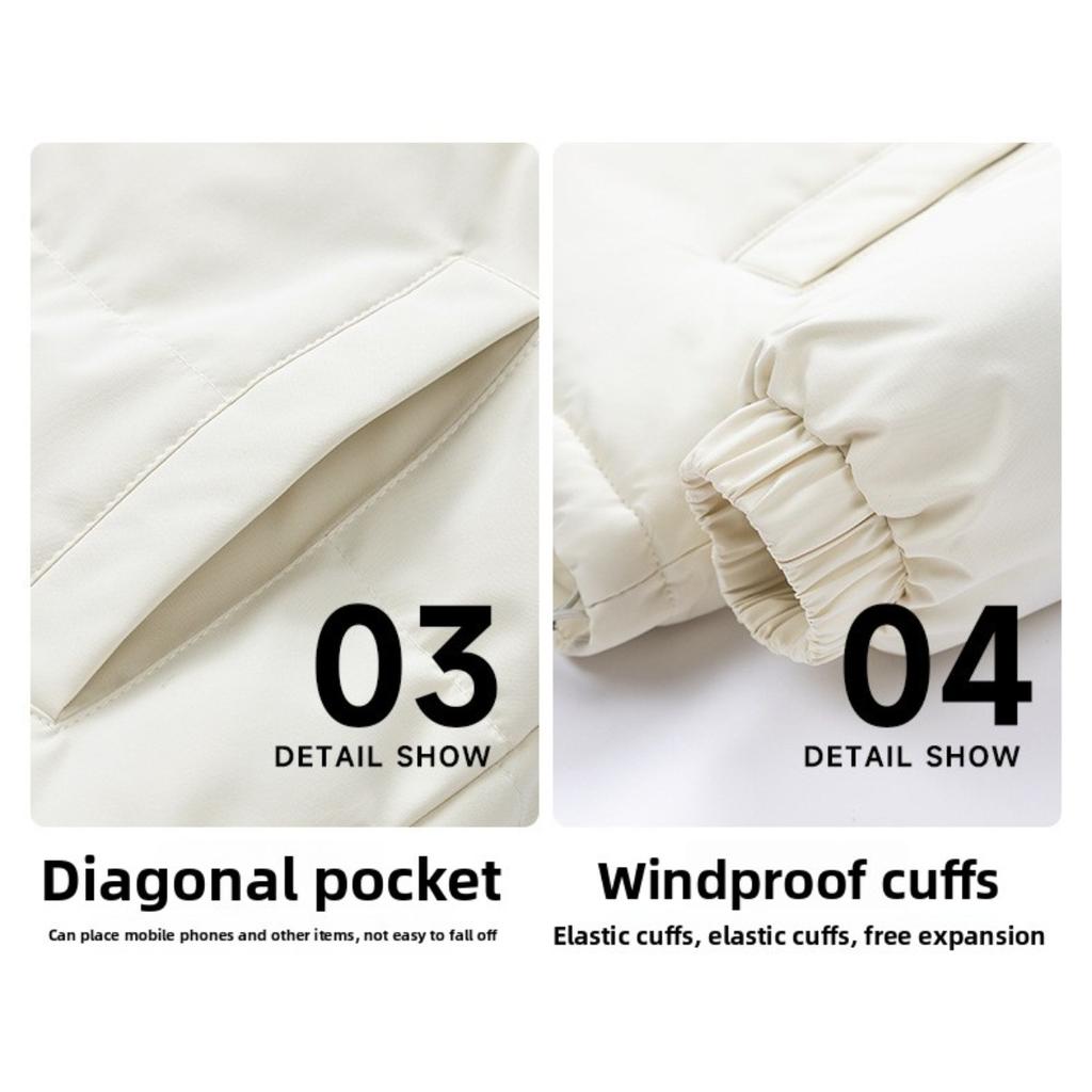 Unifarbene vielseitige Baumwolljacke für Damen, Herbst und Winter, koreanischer Stil, trendig, locker und dick, lässige Baumwolljacke für Paare