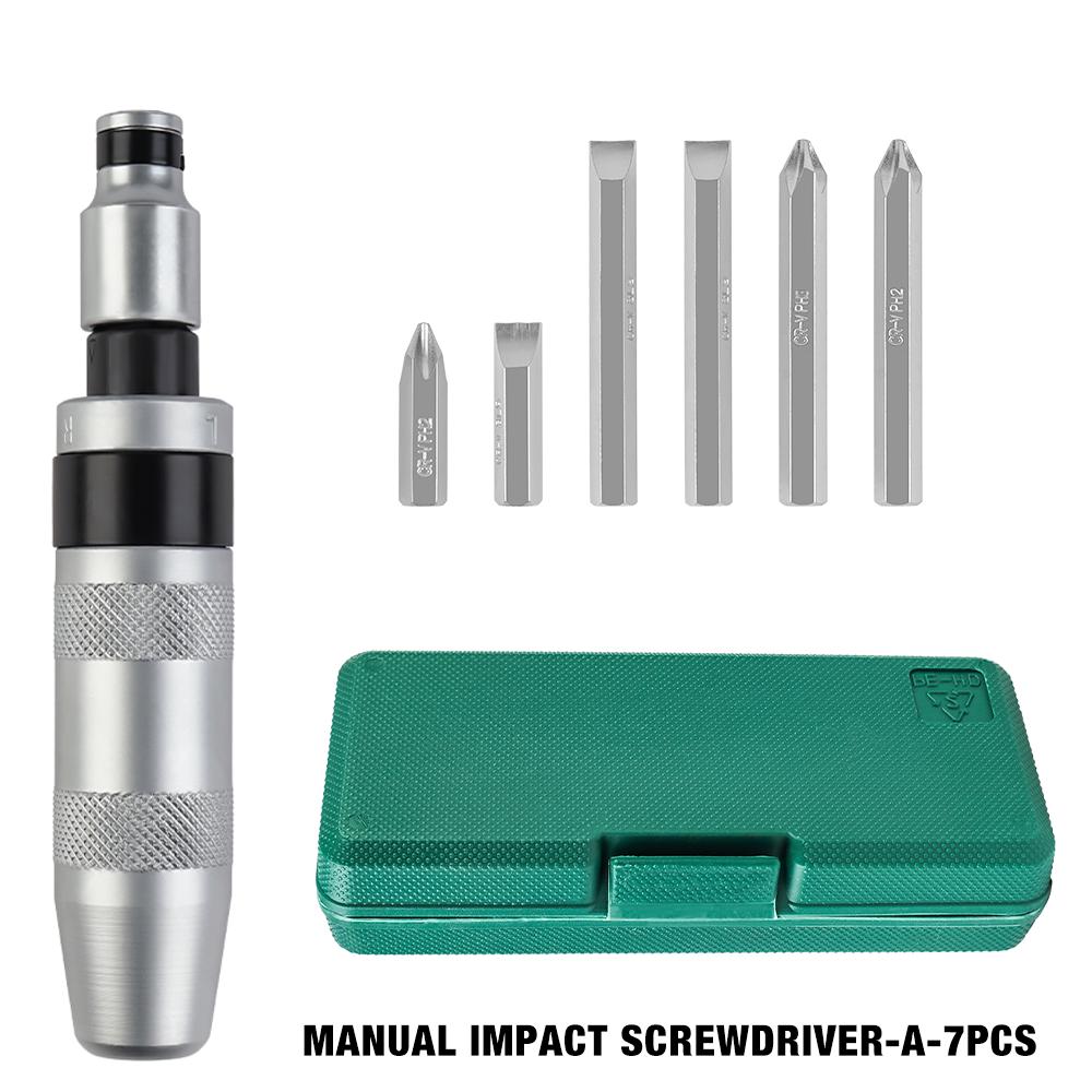 

Manual Impact Screwdriver, Cordless Home Screwdriver Set, Screw Extractor, Professional Repair Tool,Used by Knocking