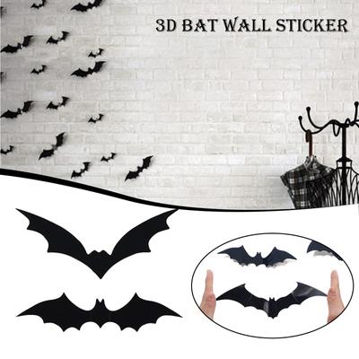 12pcPVC Hallowe  Stickers Background Decoration Wall Stickers 3D  Stickers