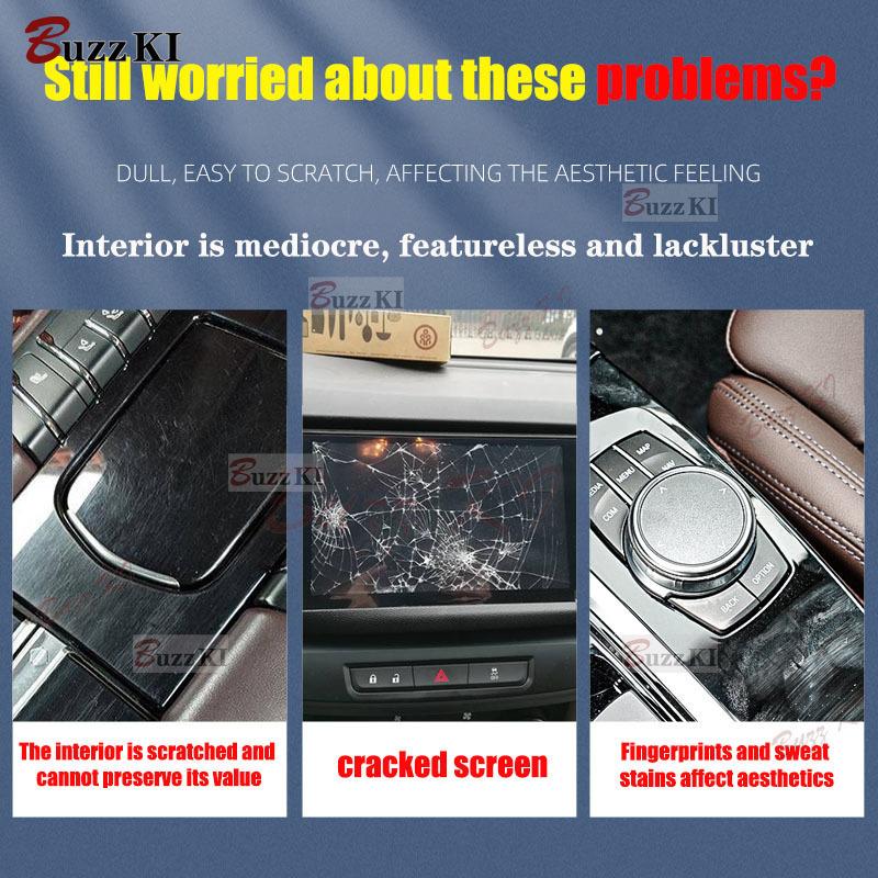 For Genesis G80 - Car interior Center console transparent TPU Paint protective film Anti scratch sticker LCD screen