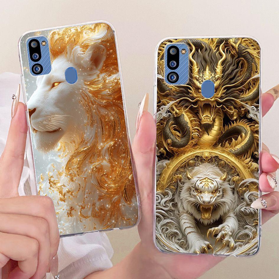 For Cover Samsung Galaxy M21 2021 Phone Case SM-M215G Shell Fashion Flower Soft Silicone Clear Cover For Samsung M21 2021 Fundas
