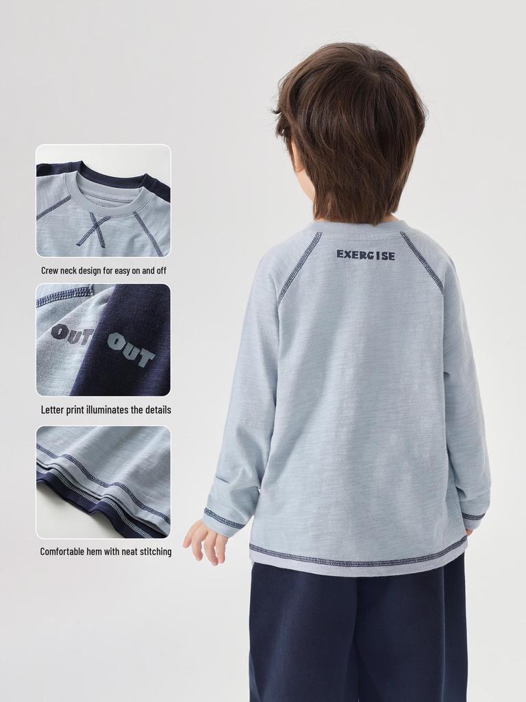 European Boys' Cotton Long-Sleeve T-Shirt, Spring 2026 New Style, Children Baby Toddler Clothing, Spring/Autumn Base Layer Shirt