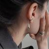 1 Piece C-shaped Metal Teardrop Tassel Clip Earrings for Women No Piercings Ear Cuff Cartilage Clips Fashion Jewelry