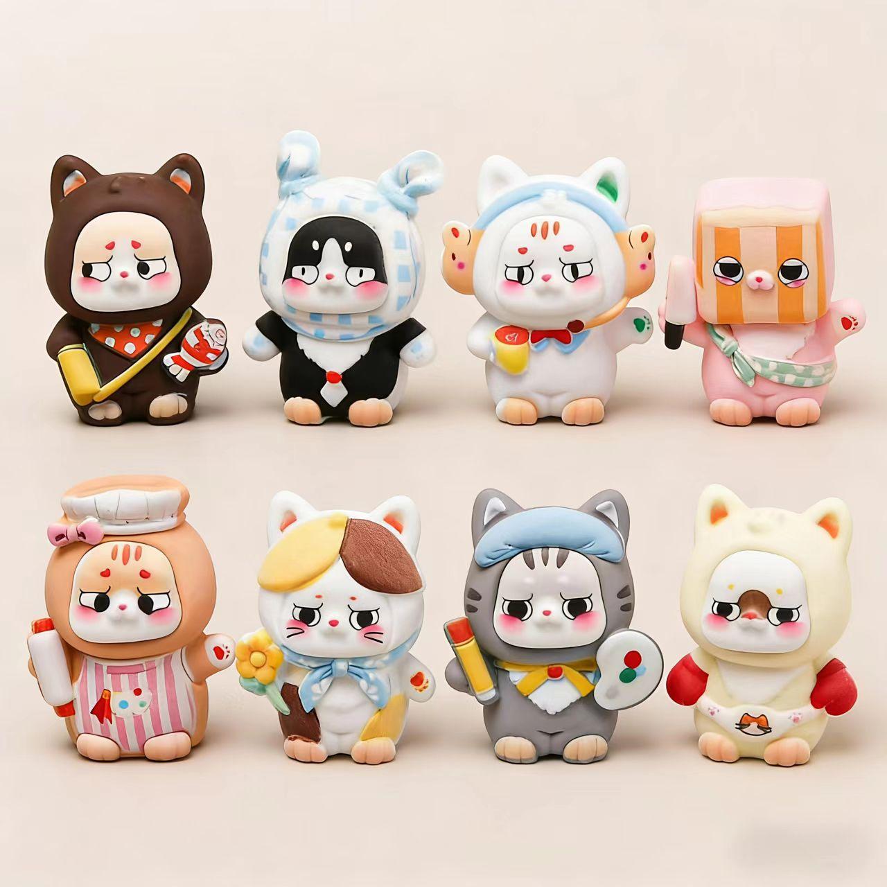 

8 шт./Набір Мила Фігурка Кішки Іграшка Міні-Фігурка Настільна Прикраса Модель Прикраси Іграшки Хлопчики Дівчата Різдвяні Подарунки різнокольоровий