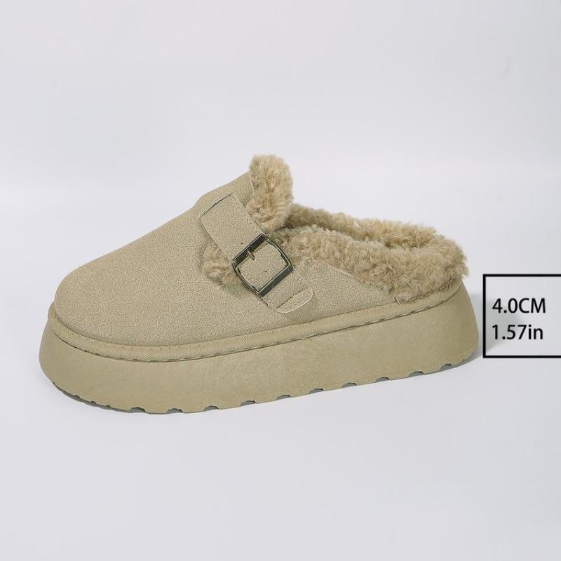 New short boots one-pedal platform-soled velvet bread shoes with cotton snow boots cotton shoes women's winter